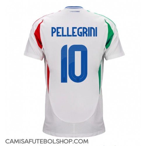 Camisa de time de futebol Itália Lorenzo Pellegrini #10 Replicas 2º Equipamento Europeu 2024 Manga Curta